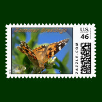 Summer greetings - Butterfly postage postage