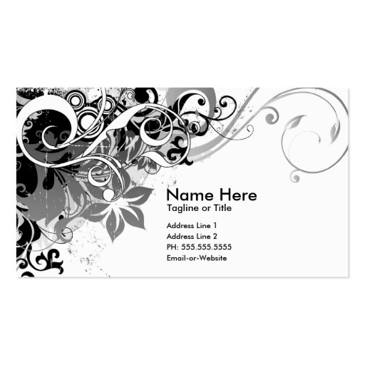 summer hi-fi (black & white) business cards (front side)