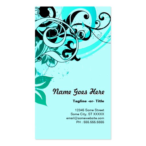 summer hi-fi business card template (front side)