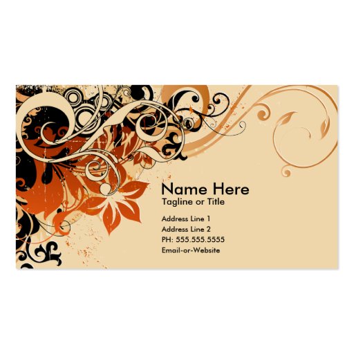 summer hi-fi : soft peach business cards (front side)