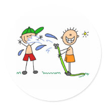 Summer Hose Fight Sticker