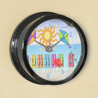 Summer - Ice Pops Aqua Clock