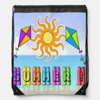 Summer - Ice Pops Drawstring Backpack