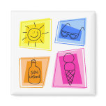 summer icons magnet