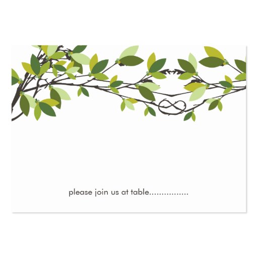 Summer Knotted Love Trees Wedding Place Card Business Card Templates (front side)