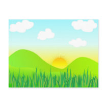 Summer landscape postcards