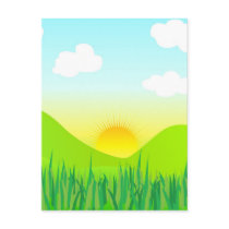 Summer landscape postcards