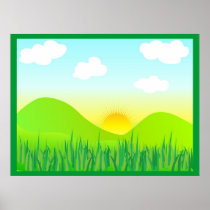 Summer landscape posters