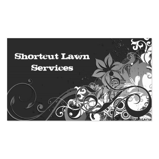 summer lawn services business card template (back side)