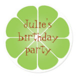 Summer lime green citrus party favor seal stickers