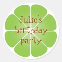 Summer lime green citrus party favor seal stickers stickers
