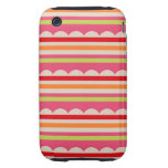 summer lolly scalloped stripes pattern tough iPhone 3 cases