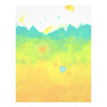 Summer Love unique whimsical modern art wedding Custom Letterhead