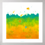 Summer Love unique whimsical modern art wedding Print