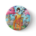 Summer Maiko 2" Button, Geisha Maiko Art