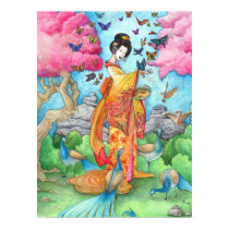 Summer Maiko Large Poster Print, Geisha Maiko Art