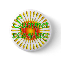 Summer makes me Happy buttons
