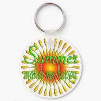 Summer makes me Happy keychains by TLArnold2 Summer makes me Happy keychains