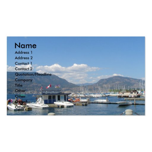 Summer Marina Business Card Templates (front side)