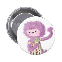 Summer Monster Lady Buttons