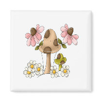 Summer Mushrooms magnets by robynsnest Summer Mushrooms magnets