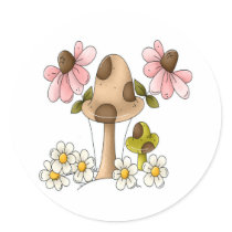 Summer Mushrooms stickers by robynsnest Summer Mushrooms stickers
