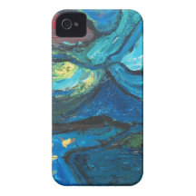 Summer Night (abstract expressionism landscape) iPhone 4 Case