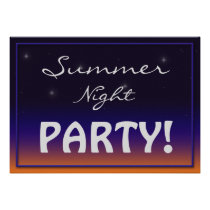 Summer Night Party invitations