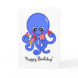 Summer  octopus greeting card