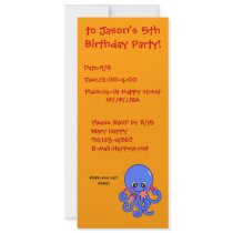 Summer octopus personalized announcement