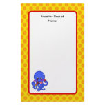 Summer octopus customized stationery