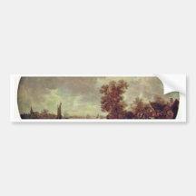 Summer On The River By Goyen Jan Van (Best Quality Bumper Sticker