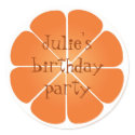 Summer orange citrus party favor seal stickers sticker
