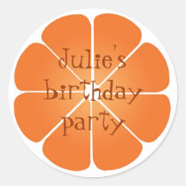Summer orange citrus party favor seal stickers stickers