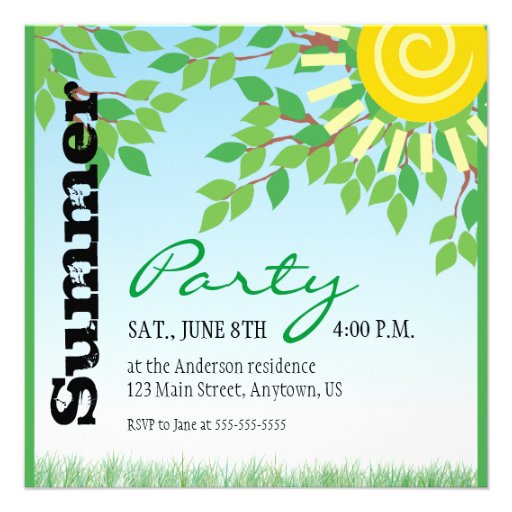 Summer Party invitation
