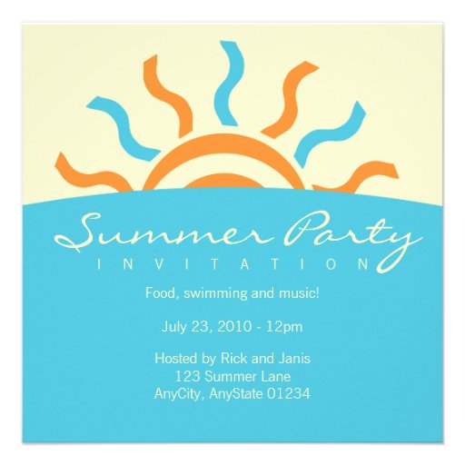Summer Party Invitation (front side)