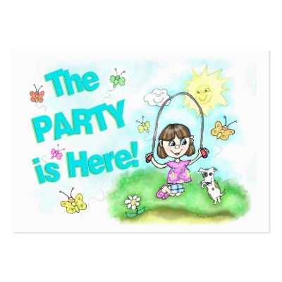 Summer Party Invitations on Business Cards by jamiecreates1