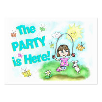 Summer Party Invitations on Business Cards business cards by jamiecreates1 Summer Party Invitations on Business Cards business cards