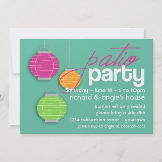 Summer Patio Party Invitations invitation