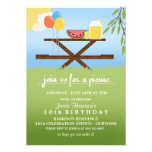 Summer Picnic Birthday Party Invitations