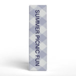 Summer Picnic Gingham Checkered Tablecloth: Blue 3 Ring Binder