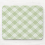 Summer Picnic Gingham Checkered Tablecloth: Green Mousepads