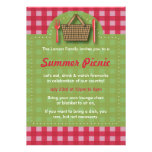Summer Picnic Gingham Invitations invitations