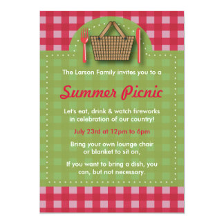 summer picnic invitations