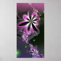 Summer Pink & Lavender Flowers Poster