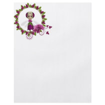 Summer Pink Rose Fae Flyers