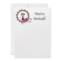Summer Pink Rose Fae Invite