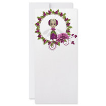 Summer Pink Rose Fae Rack Card Design