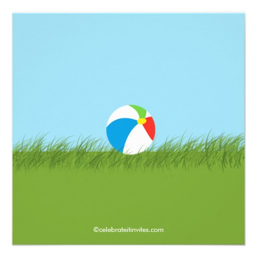 Summer POOL Party Birthday Invitation Boy Girl