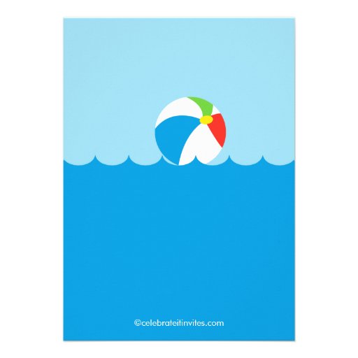 Summer POOL Party PHOTO Birthday Invitation Boy